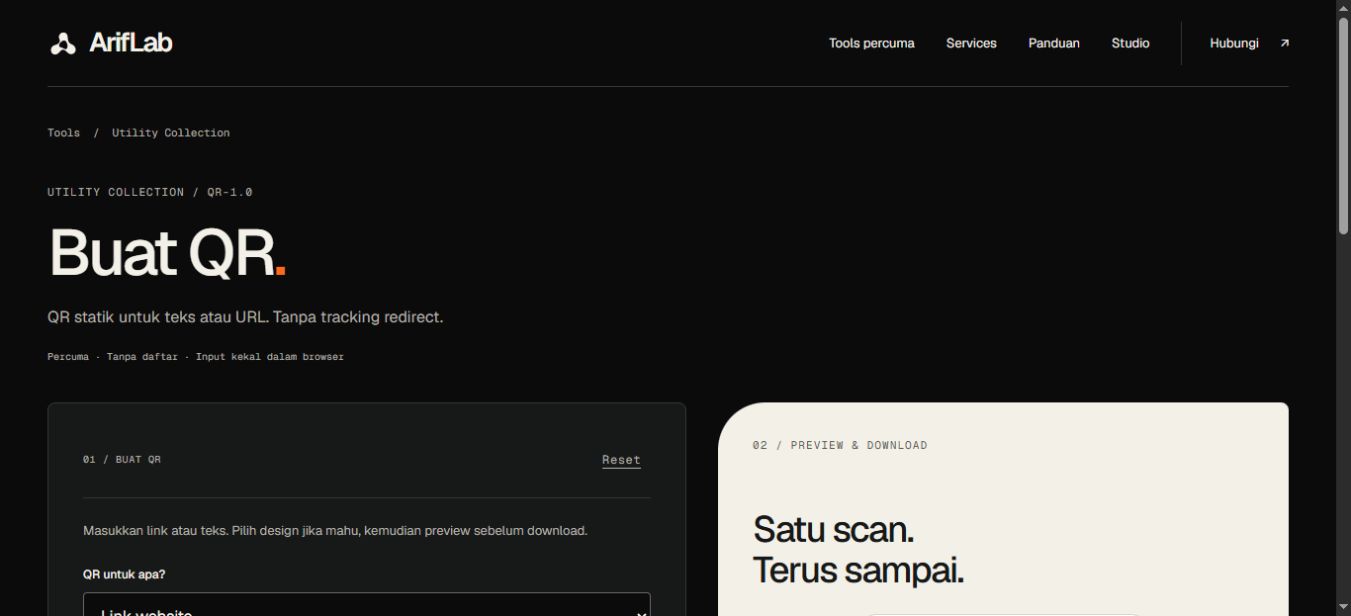 Paparan tool ArifLab: QR warna brand: apa perlu semak sebelum print?