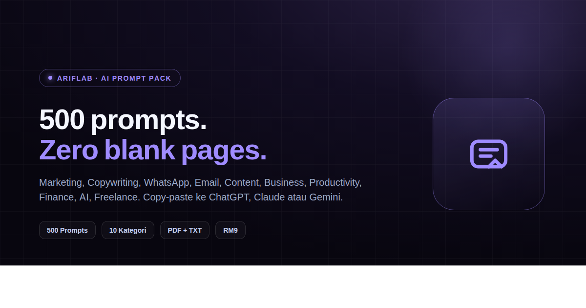 500 AI Power Prompts — Marketing, Copywriting, Business & More